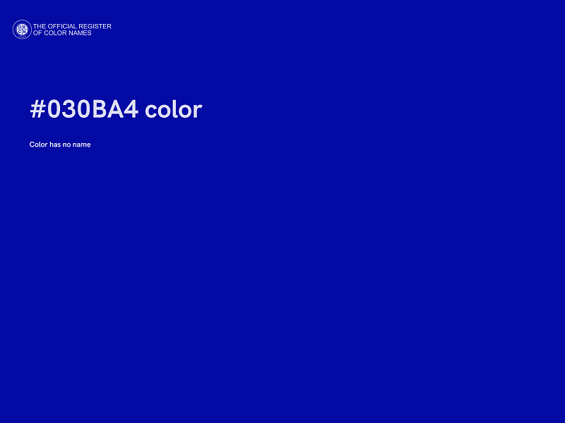 #030BA4 color image