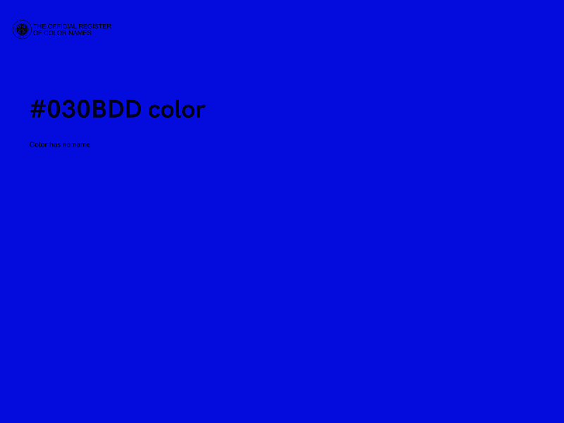 #030BDD color image