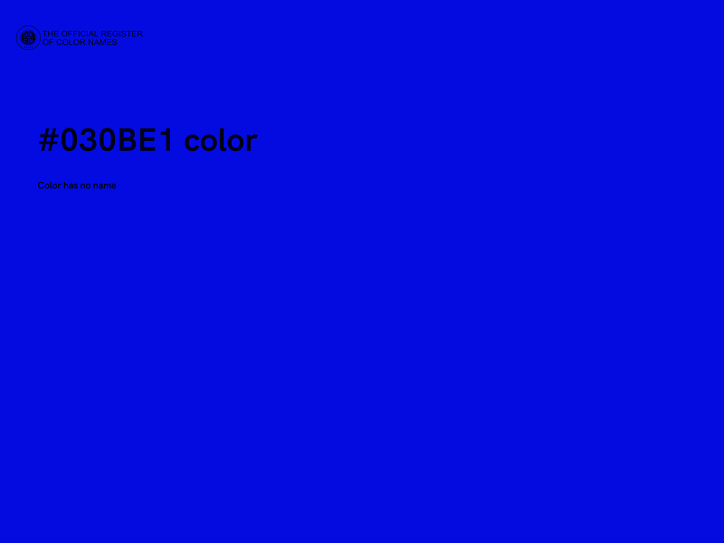 #030BE1 color image