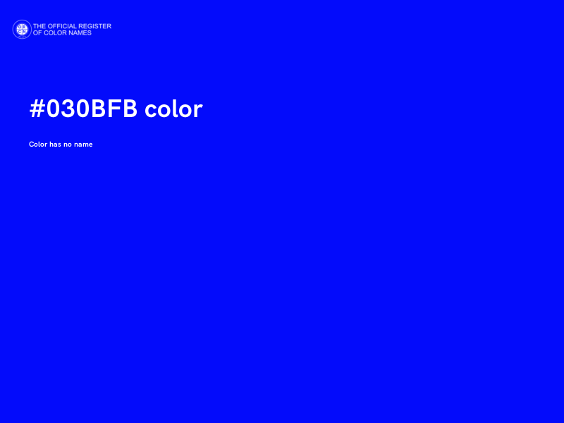 #030BFB color image