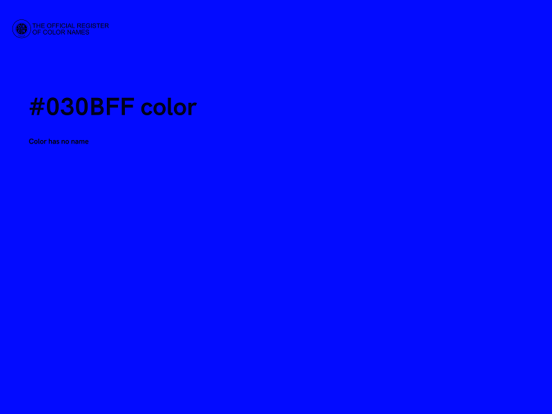 #030BFF color image