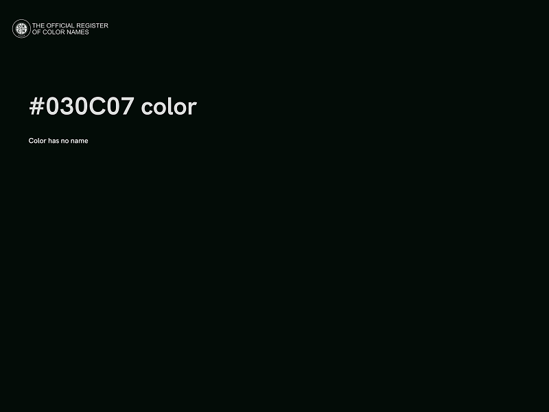 #030C07 color image