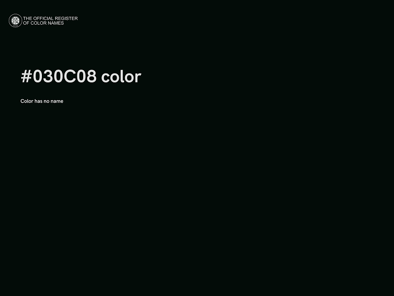 #030C08 color image
