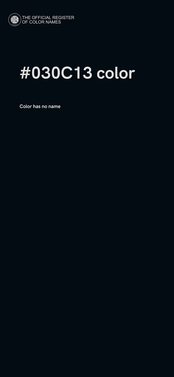#030C13 color image
