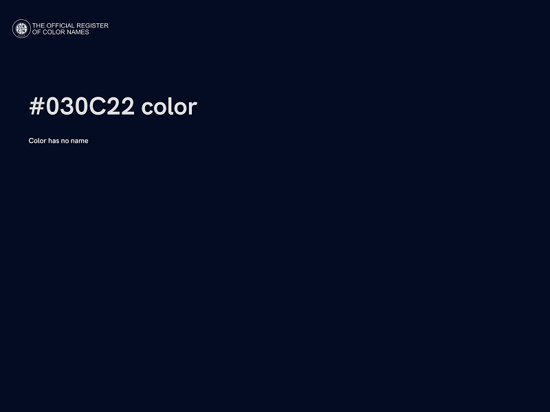 #030C22 color image