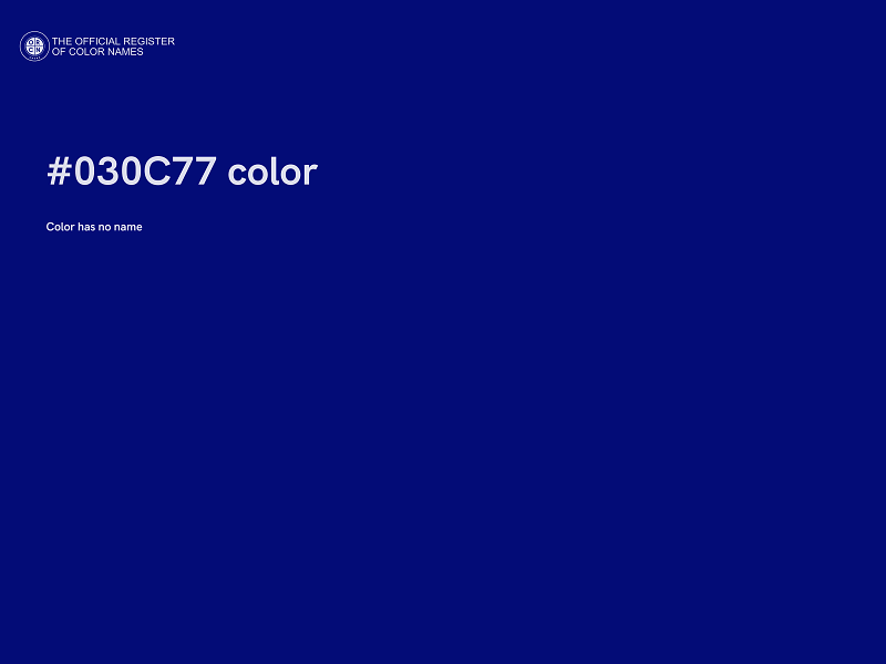 #030C77 color image