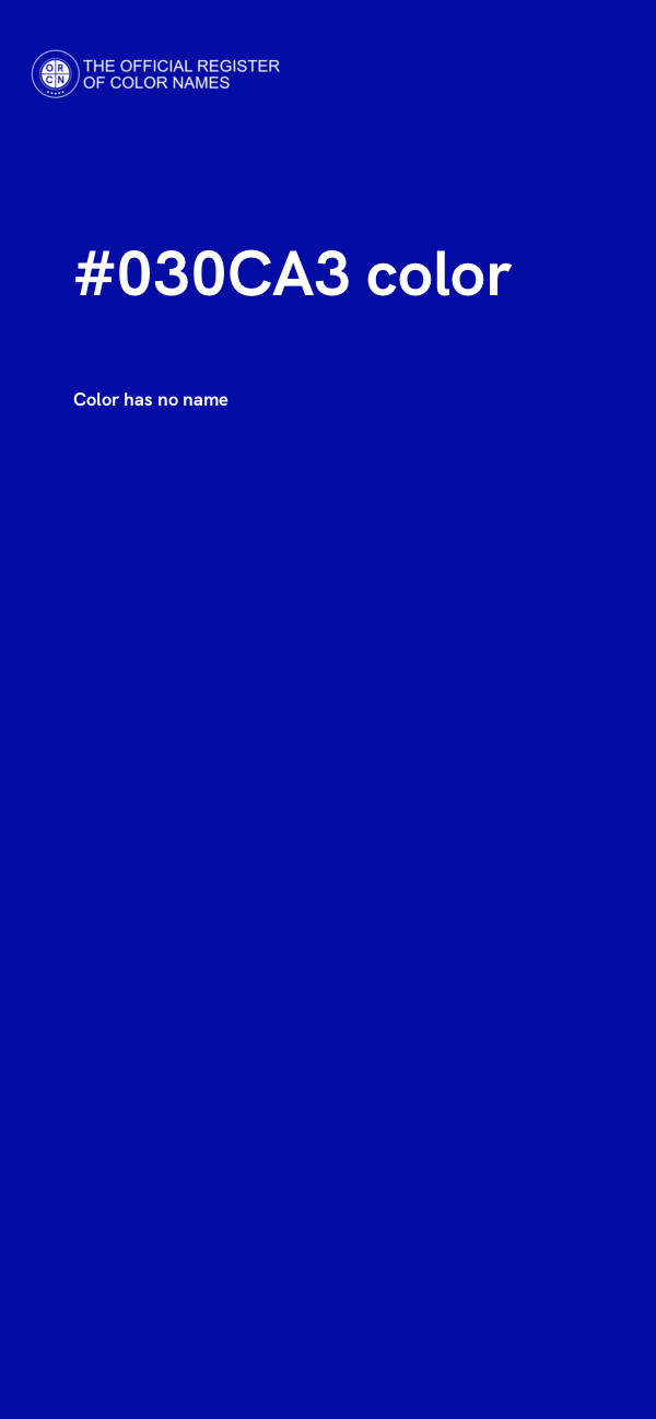 #030CA3 color image