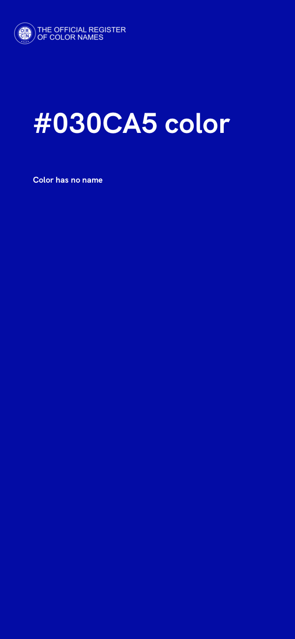 #030CA5 color image