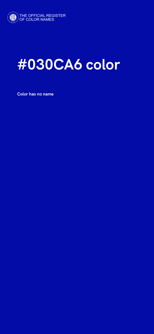 #030CA6 color image