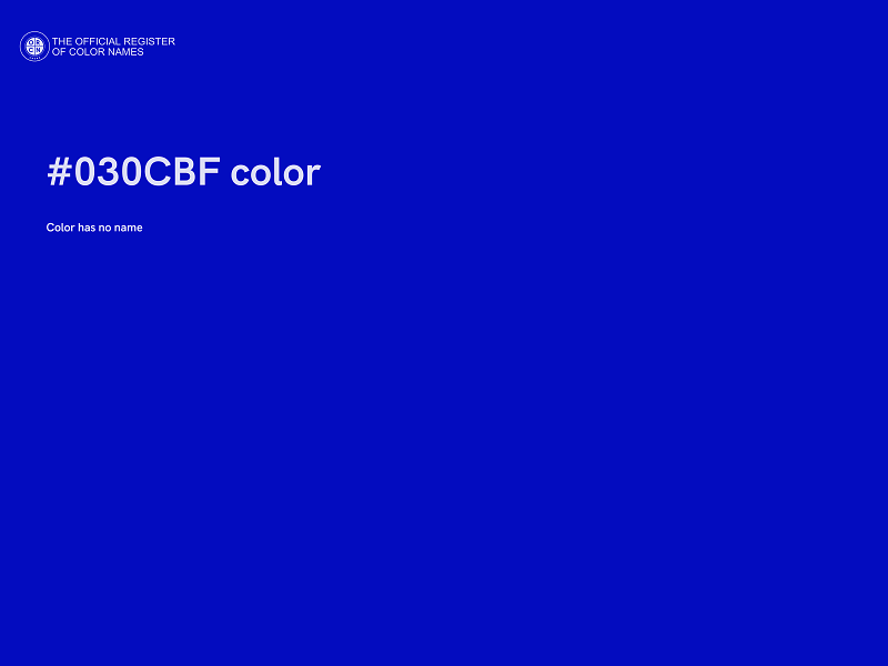 #030CBF color image