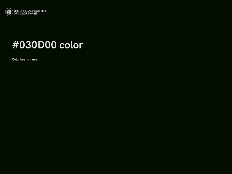 #030D00 color image