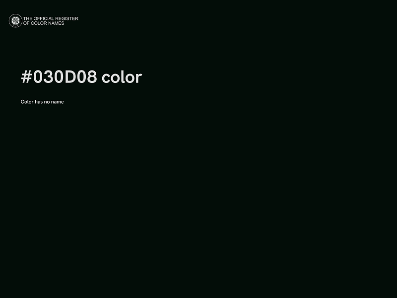 #030D08 color image