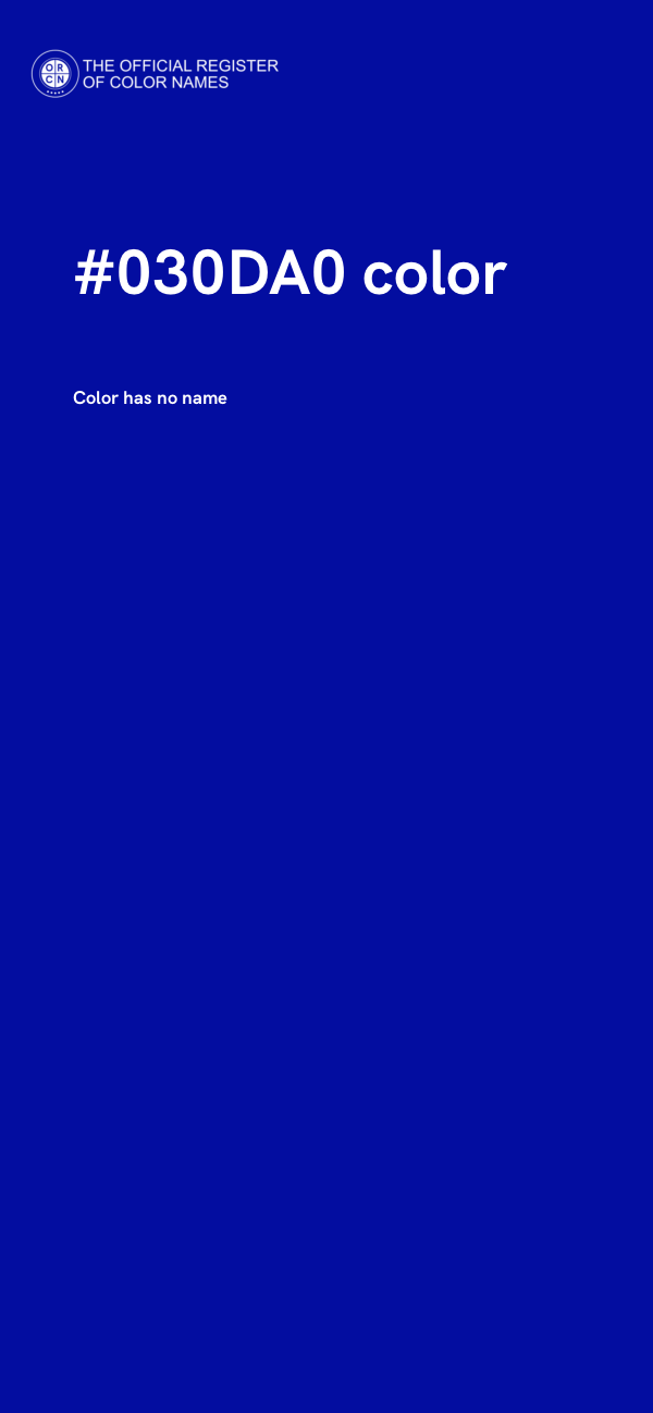 #030DA0 color image