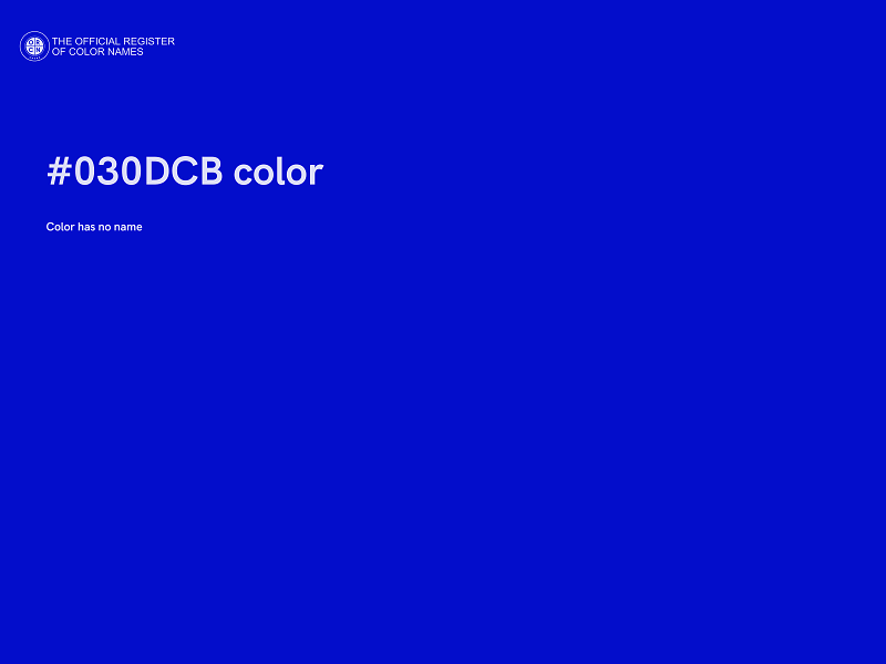 #030DCB color image