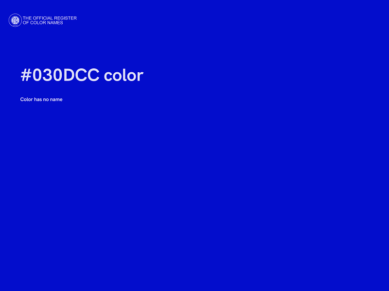 #030DCC color image