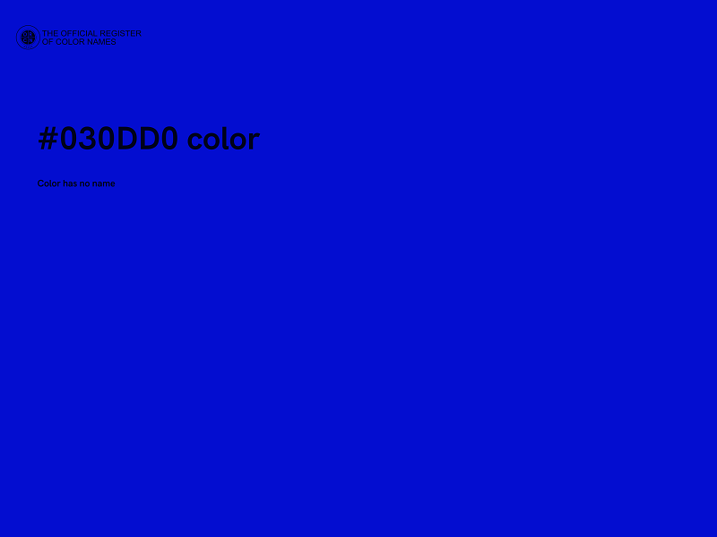 #030DD0 color image