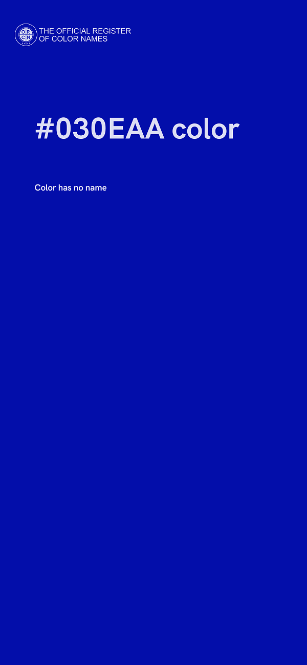 #030EAA color image