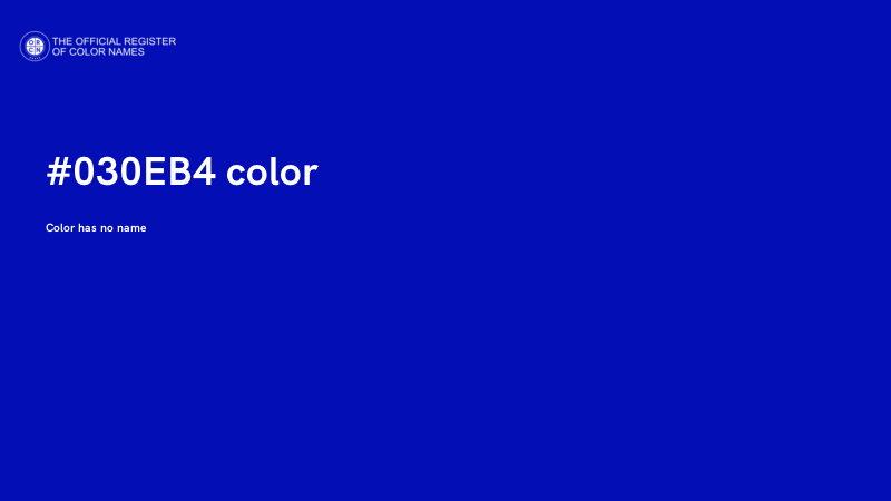 #030EB4 color image