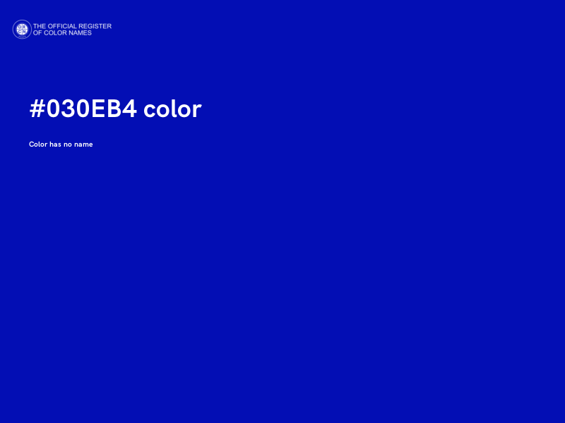#030EB4 color image