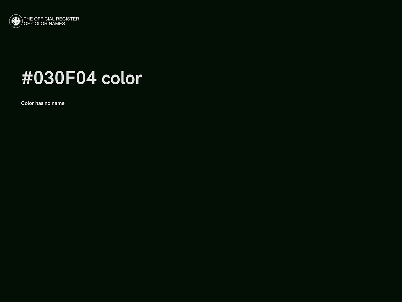 #030F04 color image