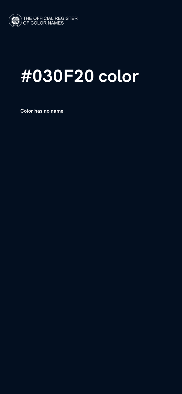 #030F20 color image