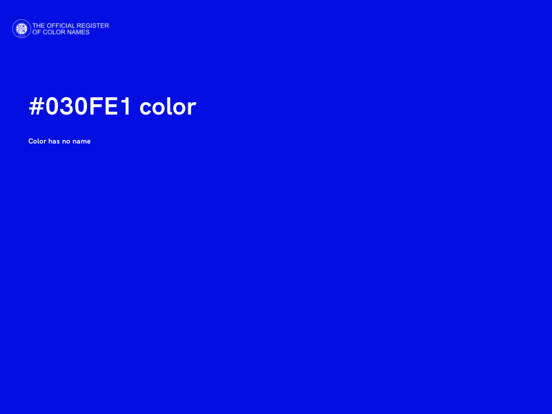 #030FE1 color image
