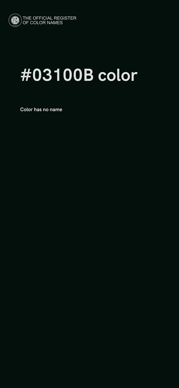 #03100B color image