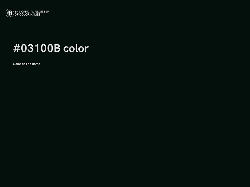 #03100B color image