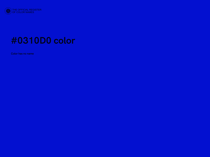 #0310D0 color image