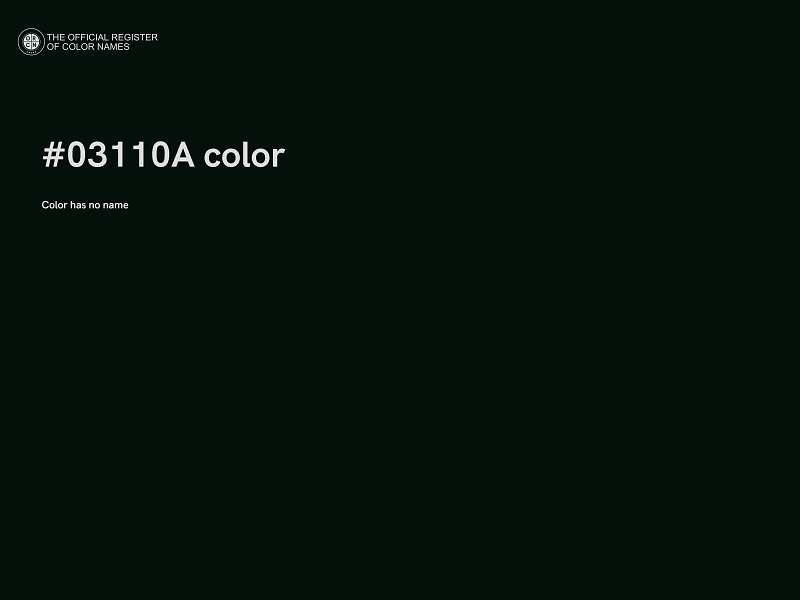 #03110A color image