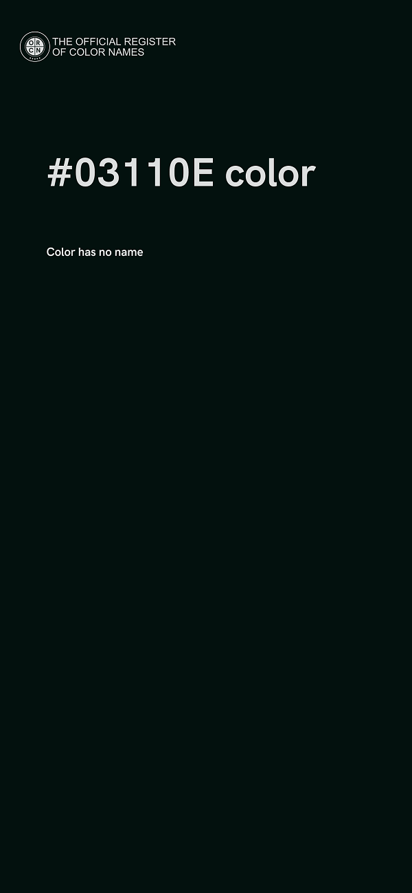 #03110E color image