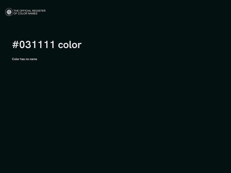 #031111 color image