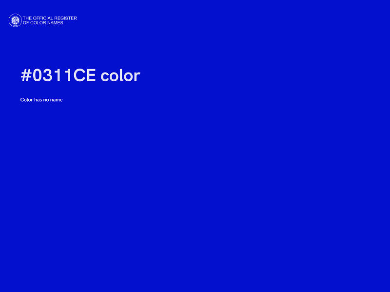 #0311CE color image