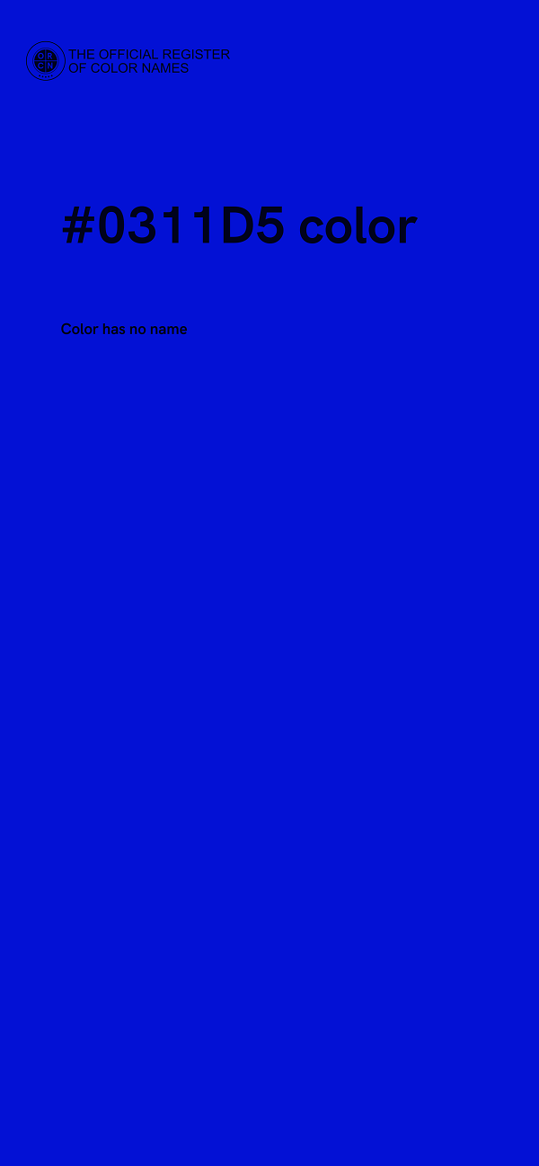 #0311D5 color image