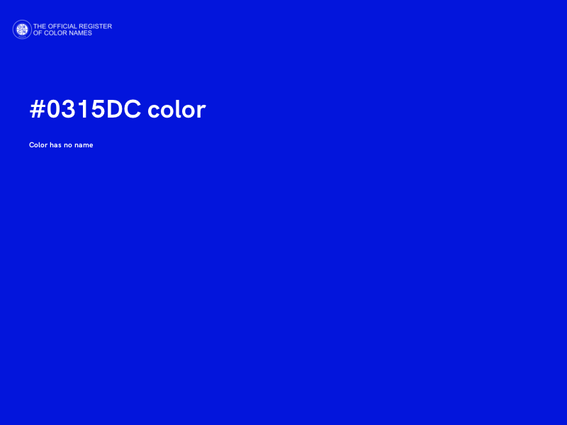 #0315DC color image