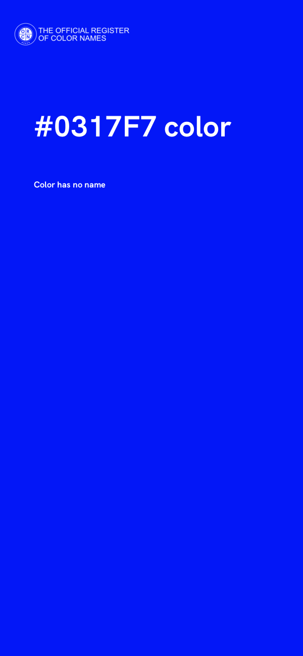 #0317F7 color image