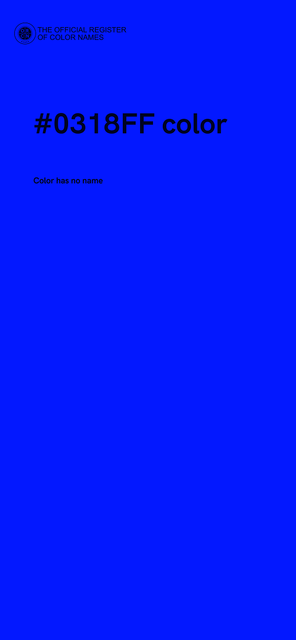 #0318FF color image