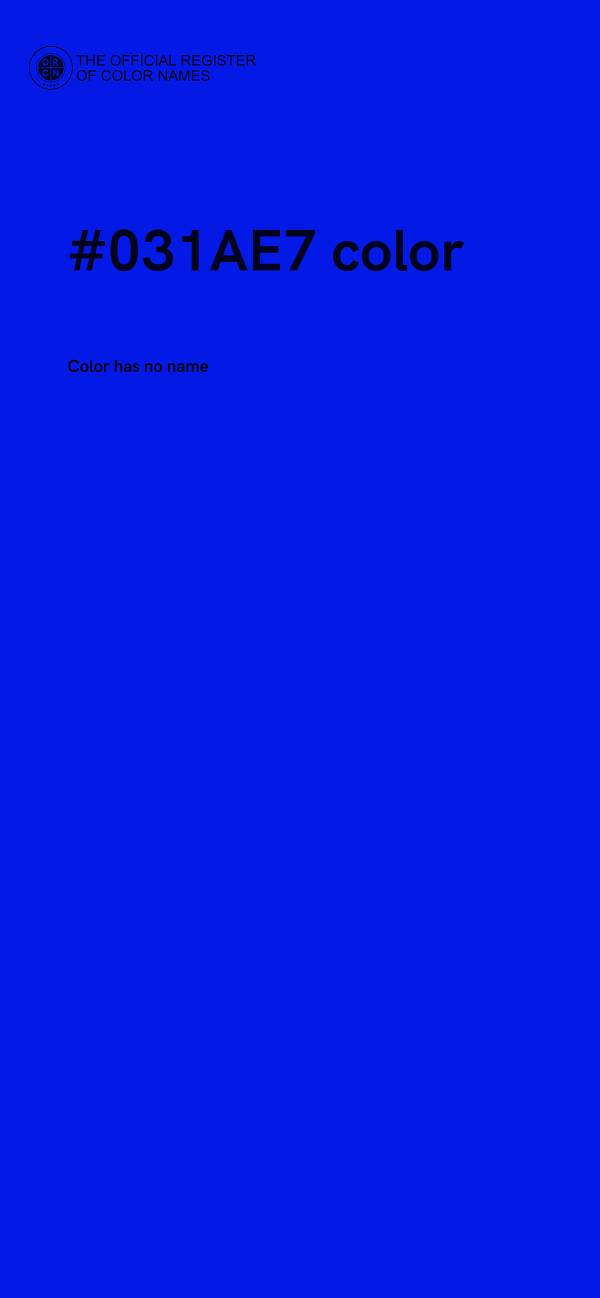 #031AE7 color image