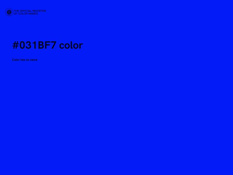 #031BF7 color image