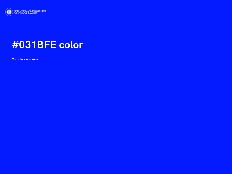 #031BFE color image