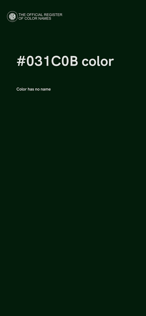 #031C0B color image