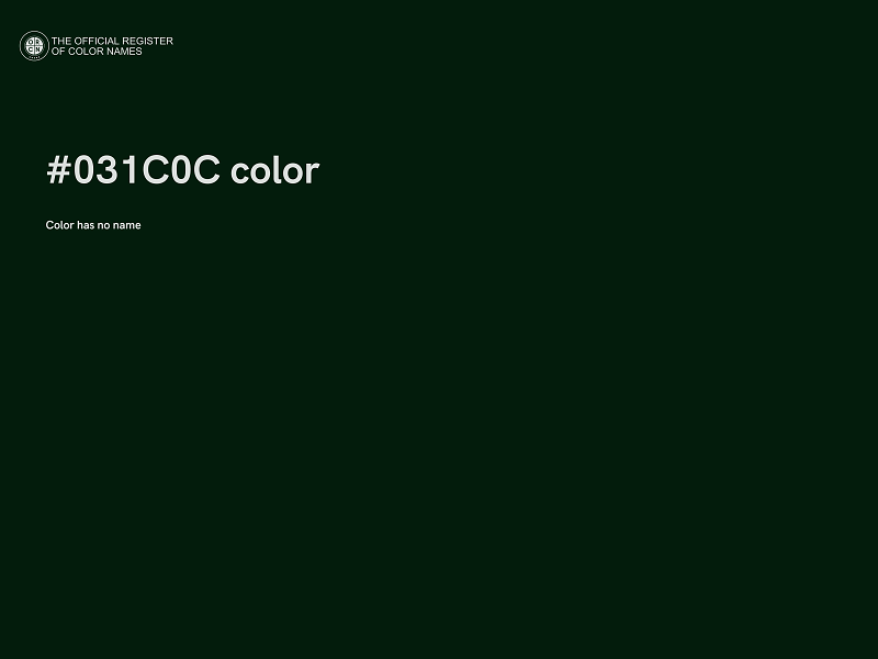 #031C0C color image