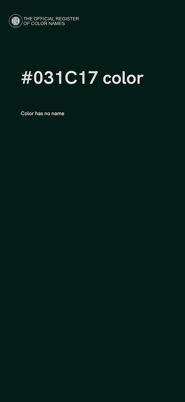 #031C17 color image