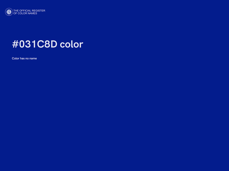 #031C8D color image