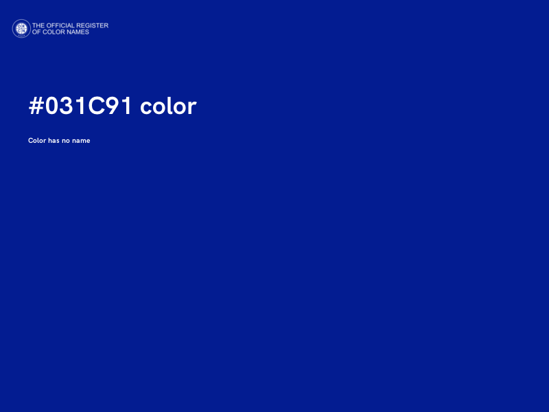 #031C91 color image