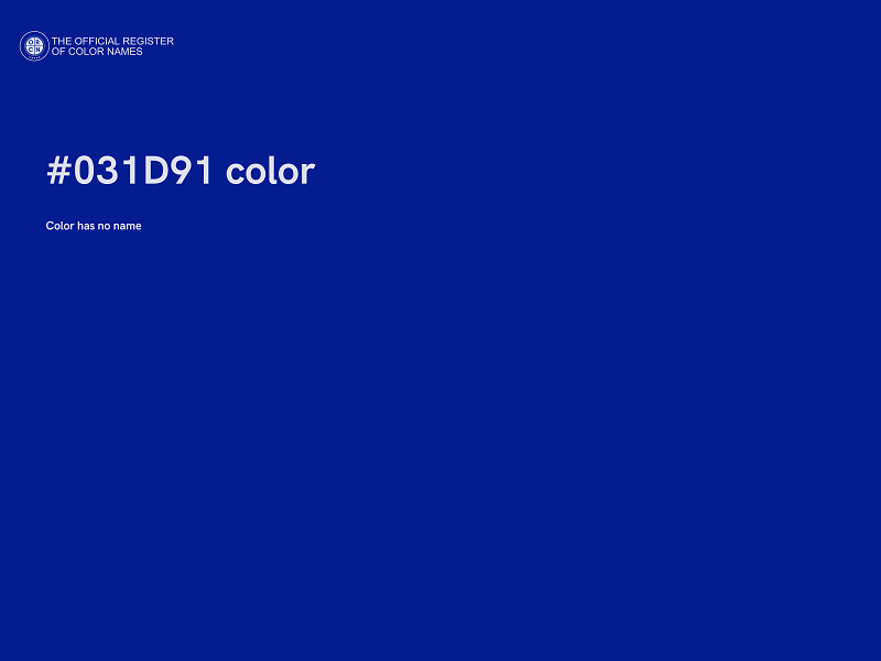 #031D91 color image