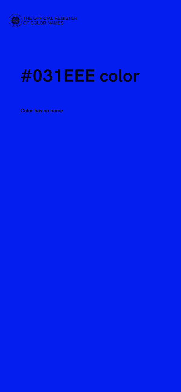 #031EEE color image