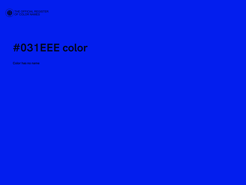 #031EEE color image