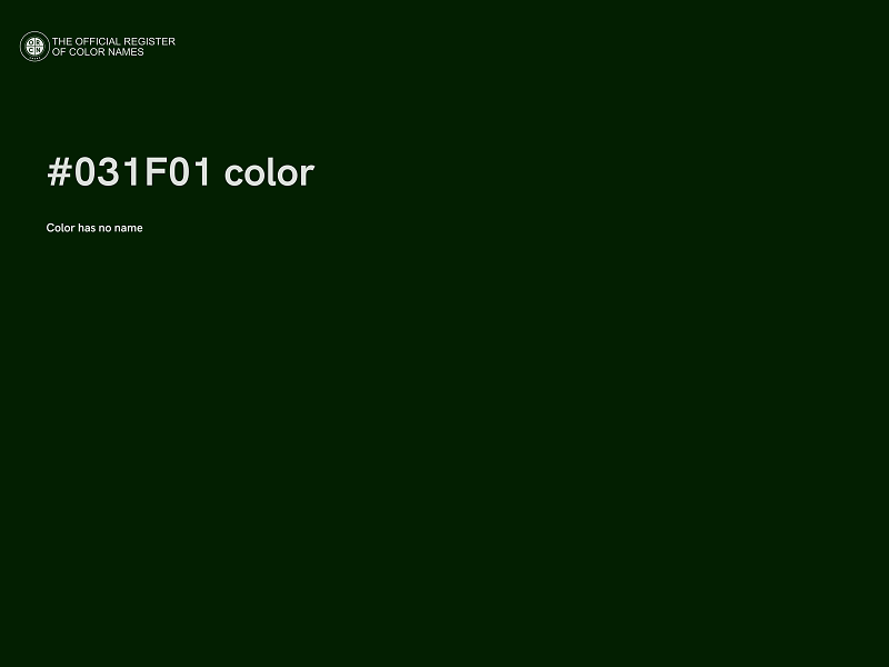 #031F01 color image