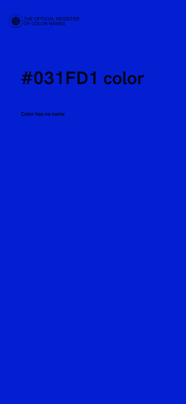 #031FD1 color image